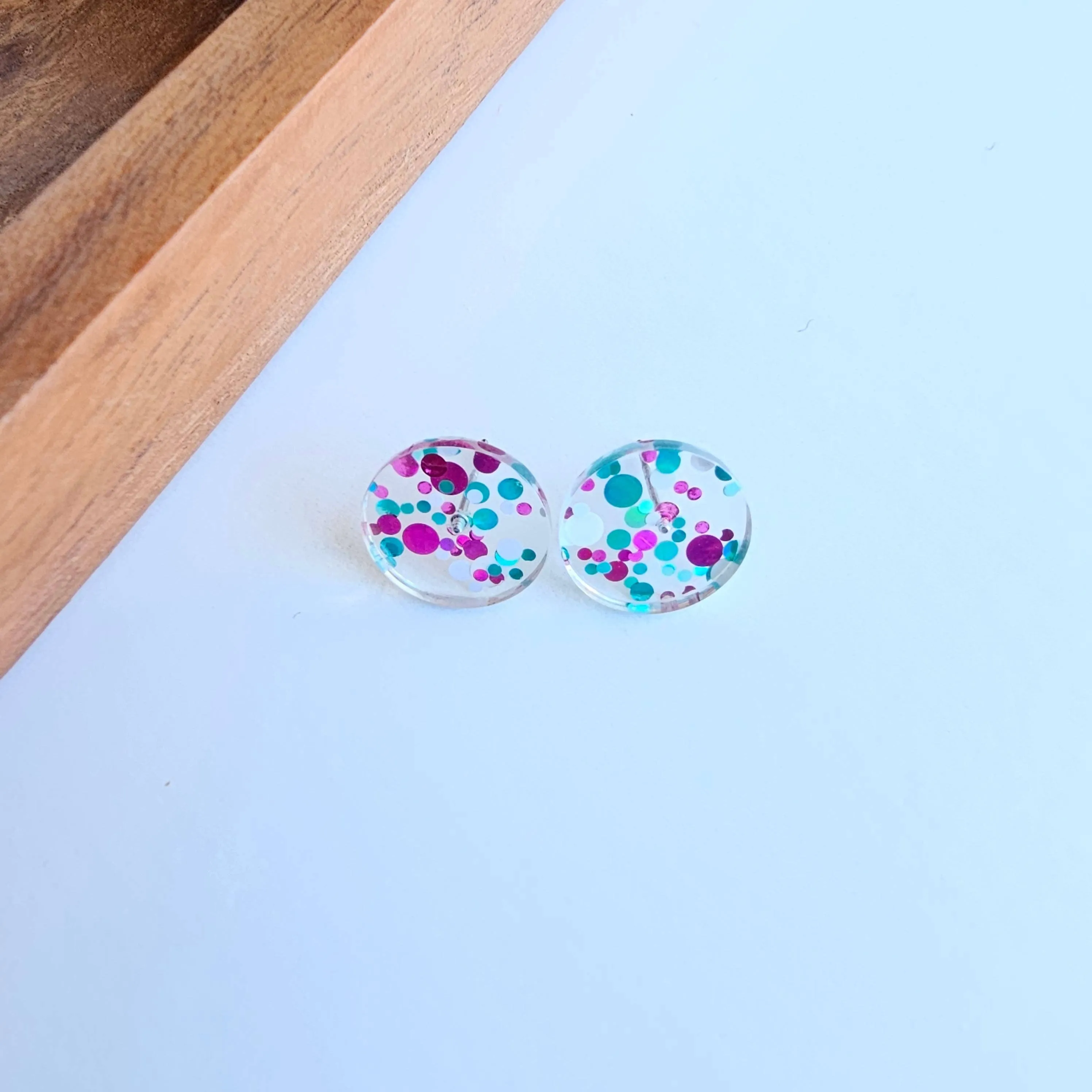 Sophie Studs - Blue Violet Confetti