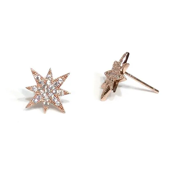 Starburst Pave Jumbo Studs