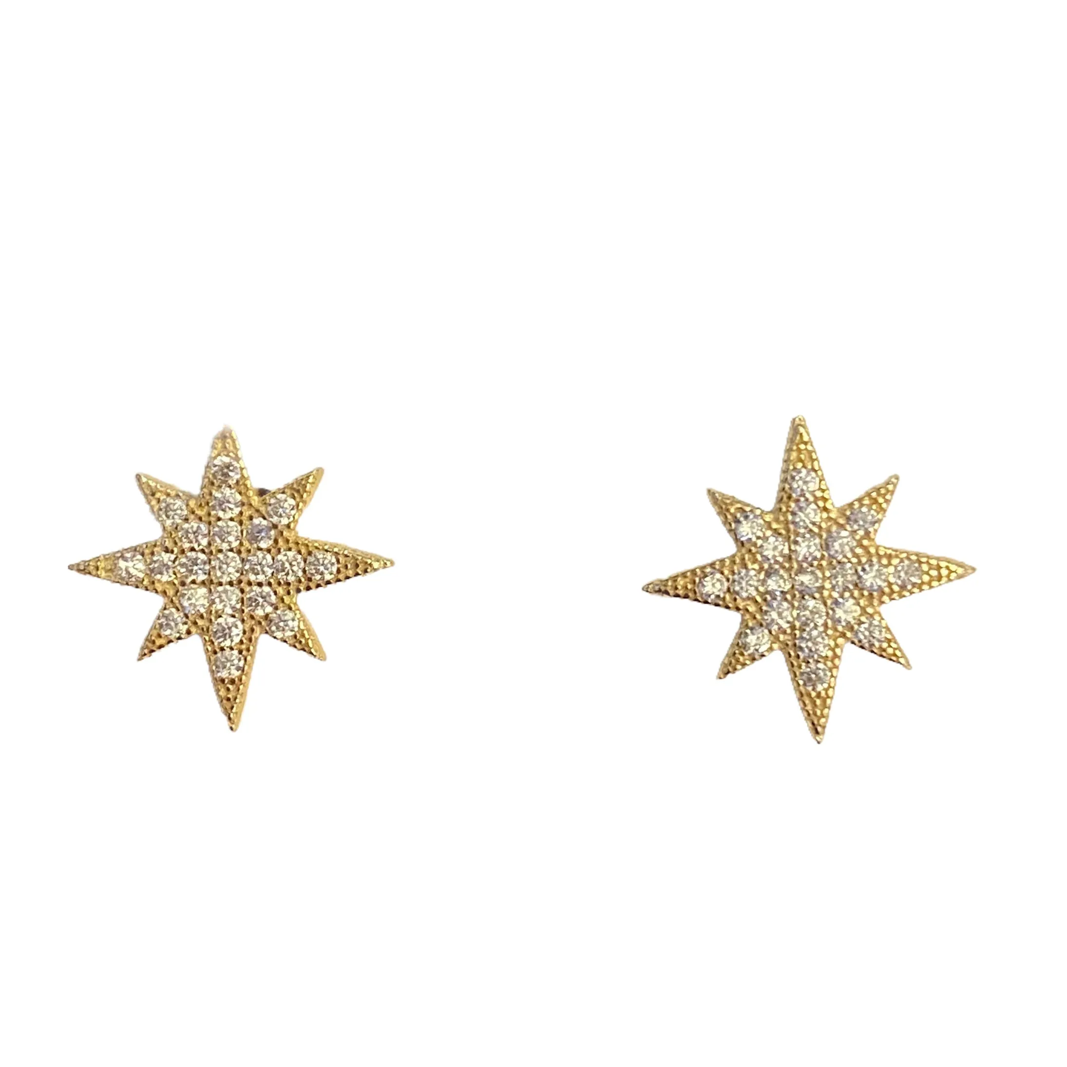 Starburst Pave Jumbo Studs