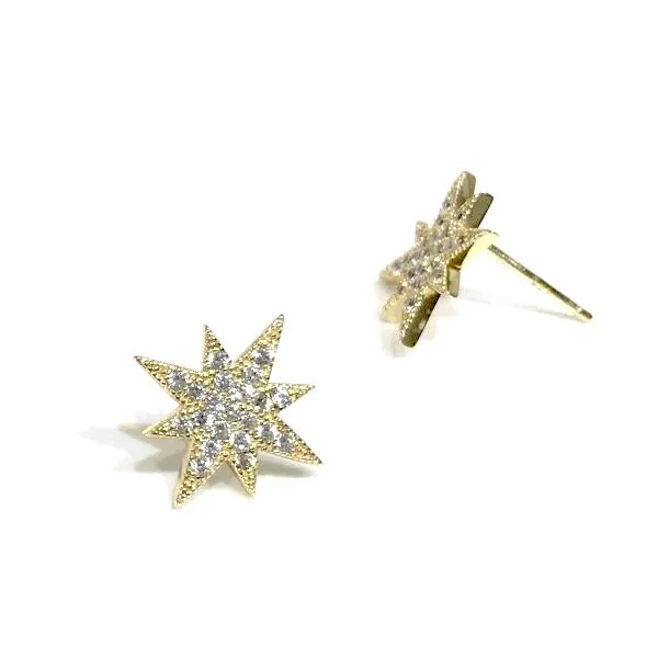 Starburst Pave Jumbo Studs