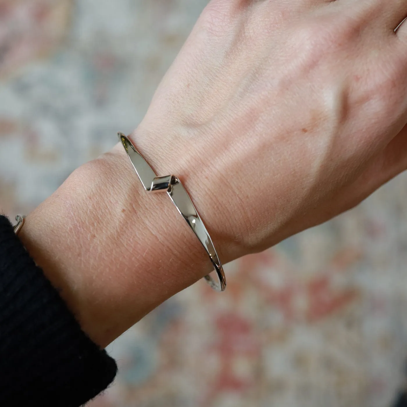 Sterling Silver Single Twist Cuff Bracelet