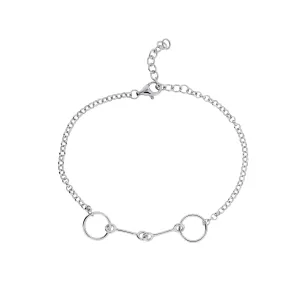 Sterling Silver Snaffle Chain Bracelet