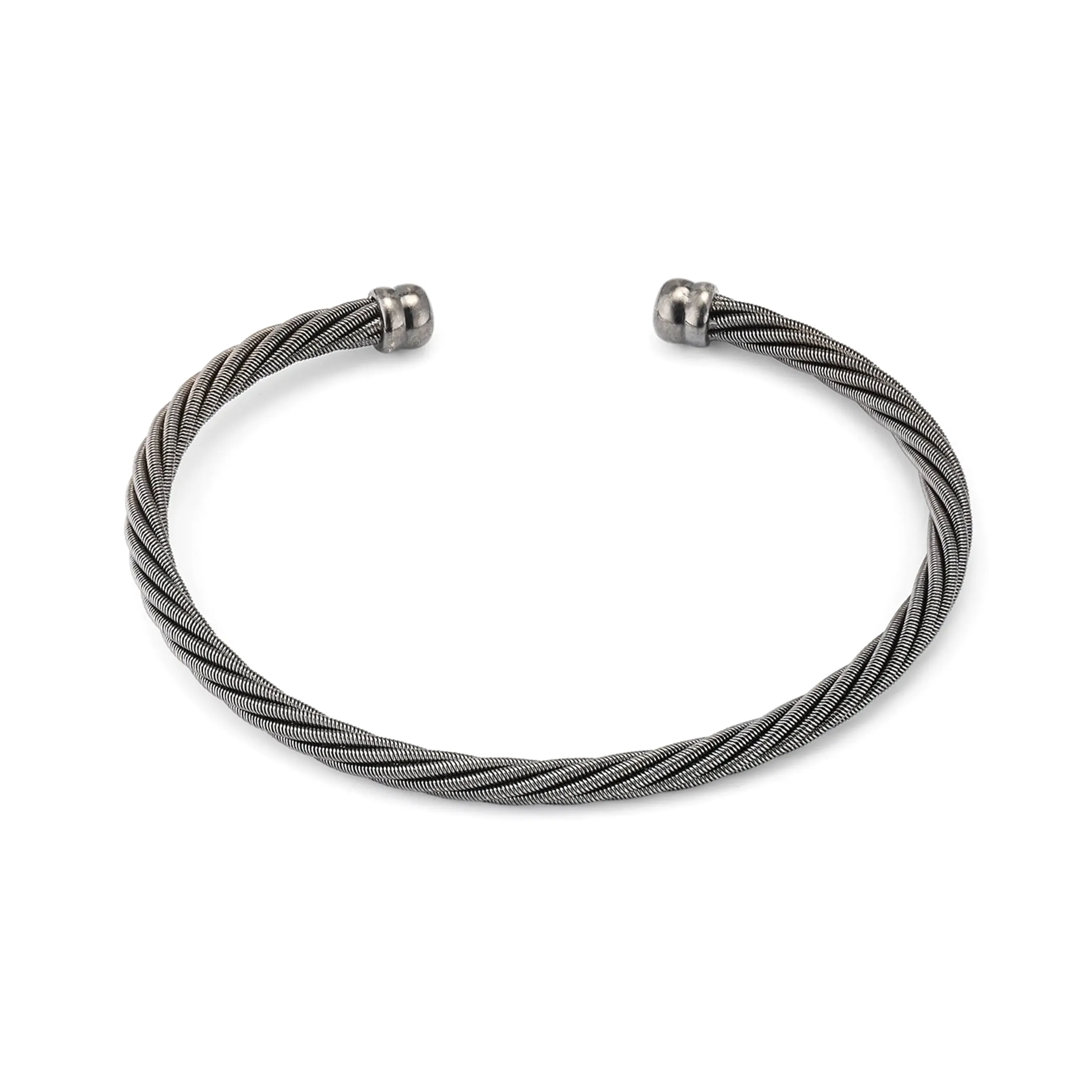 Sterling Silver Twisted Cable Adjustable Cuff