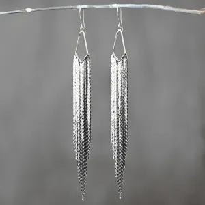 Super Dramatic Mermaid Shimmer Earrings - Silver