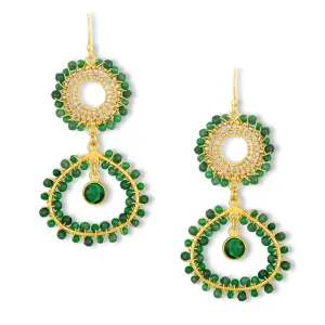 Tate Earrings Dark Green