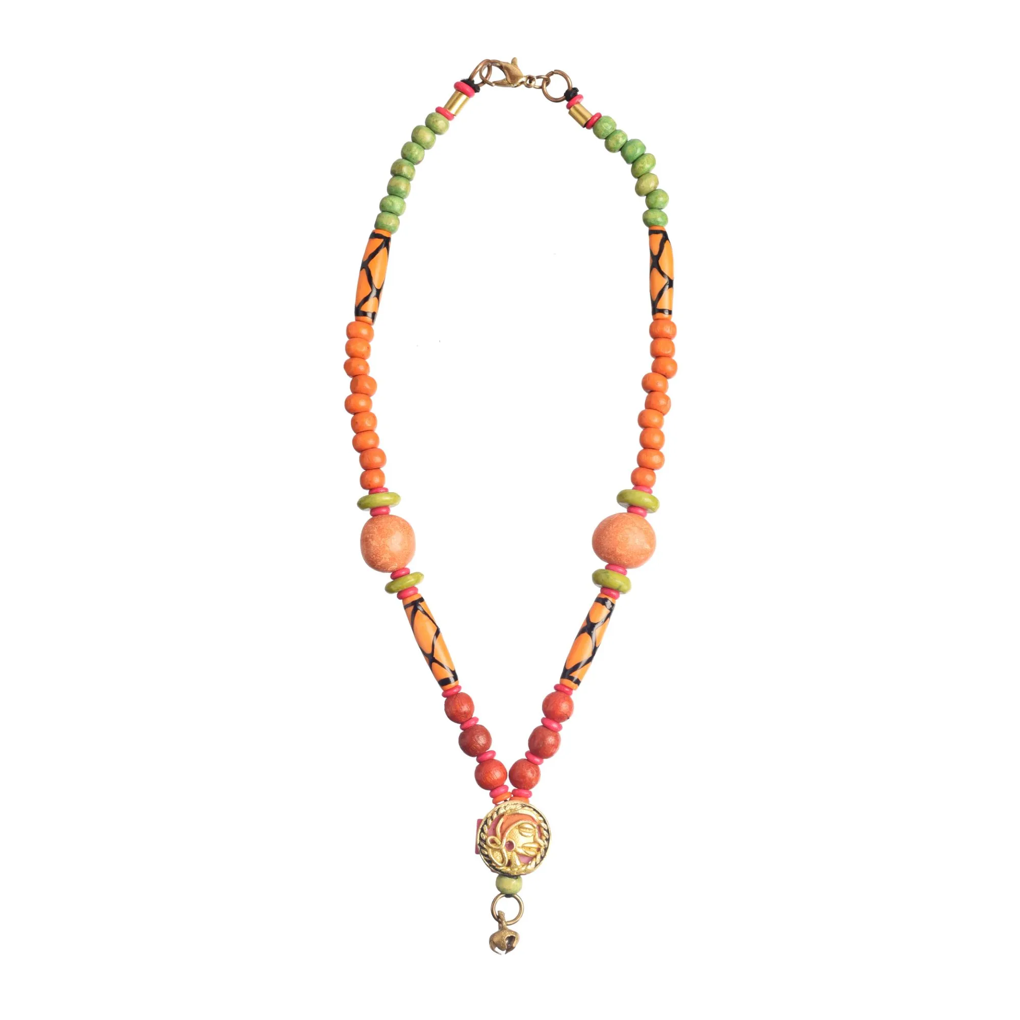 The Orange Queen Handcrafted Tribal Necklace