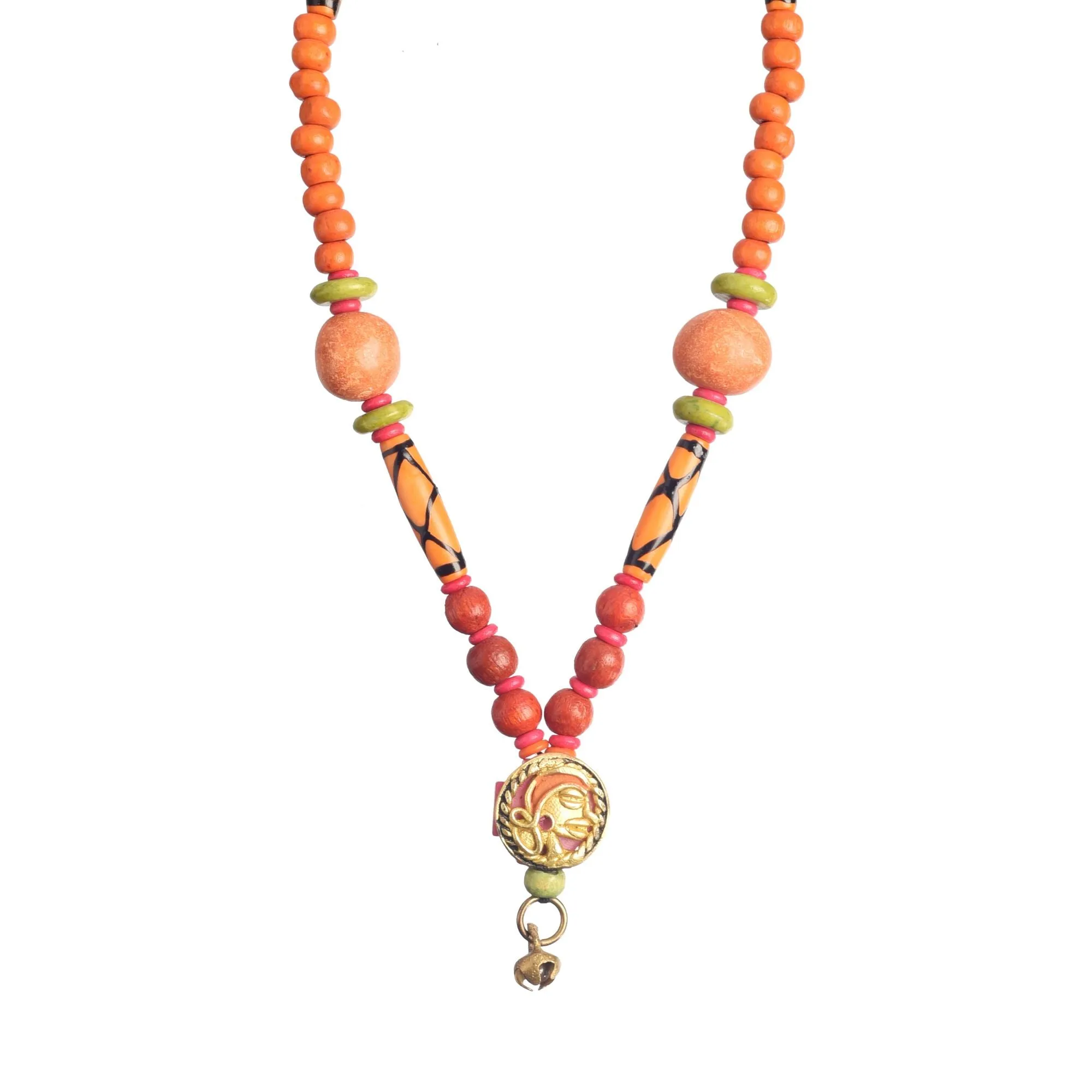 The Orange Queen Handcrafted Tribal Necklace