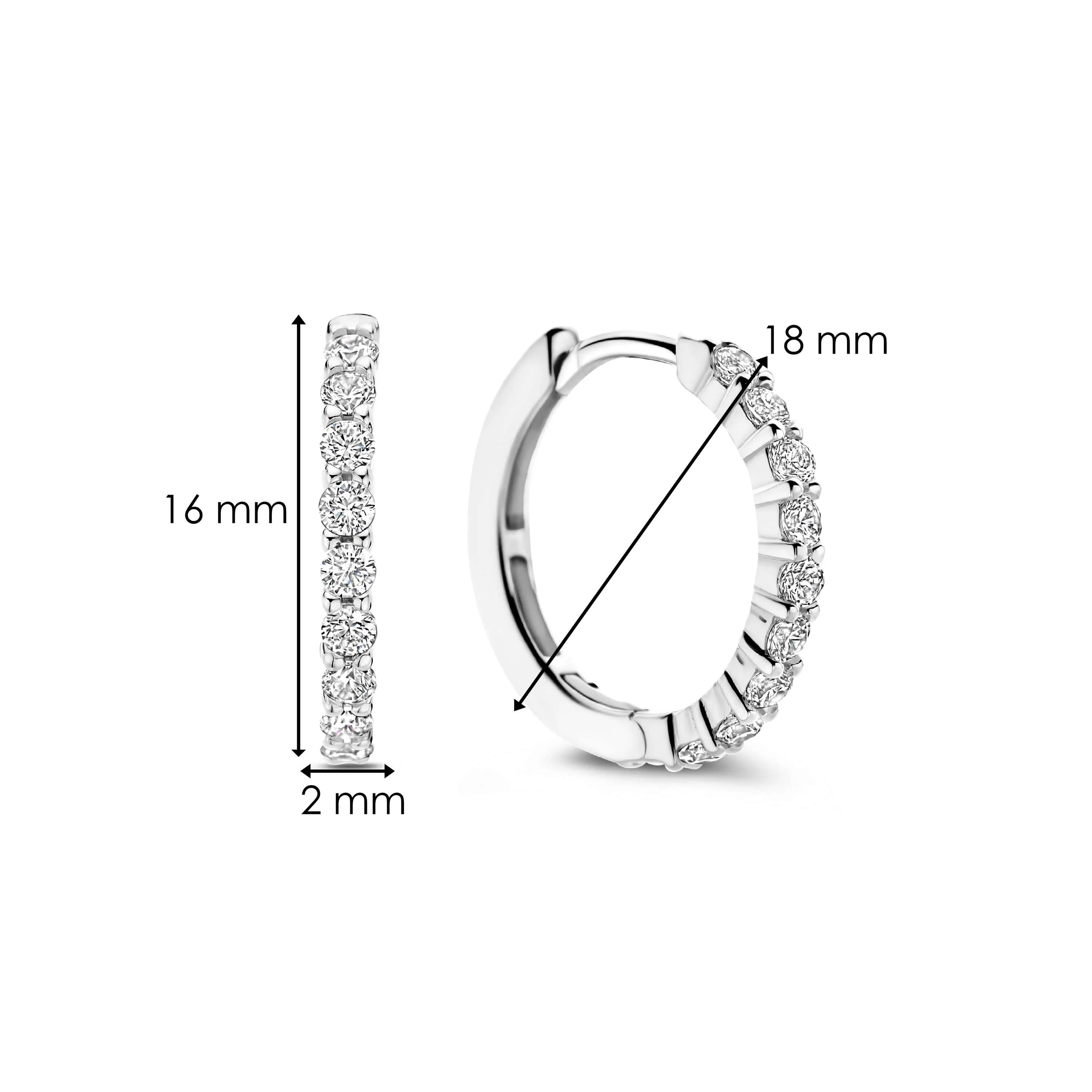 TI SENTO Medium Hoops - 7958ZI