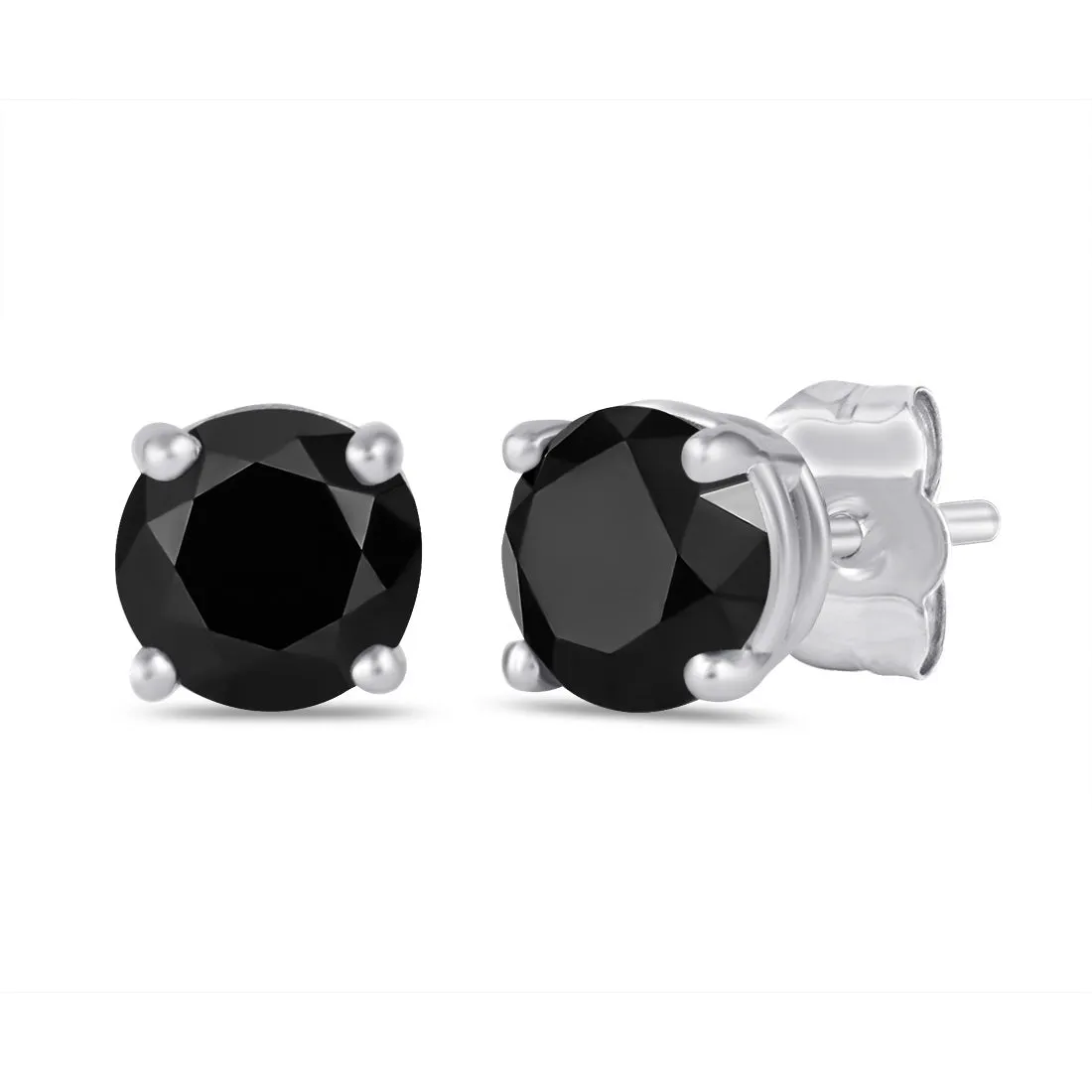 Tia 1.50ct Black Diamond Earrings in 9ct White Gold