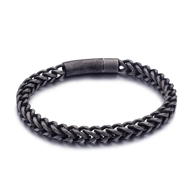 Titanium steel men's simple bracelet