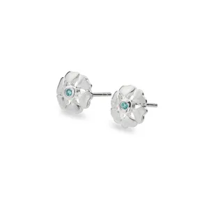 Topaz love flower studs