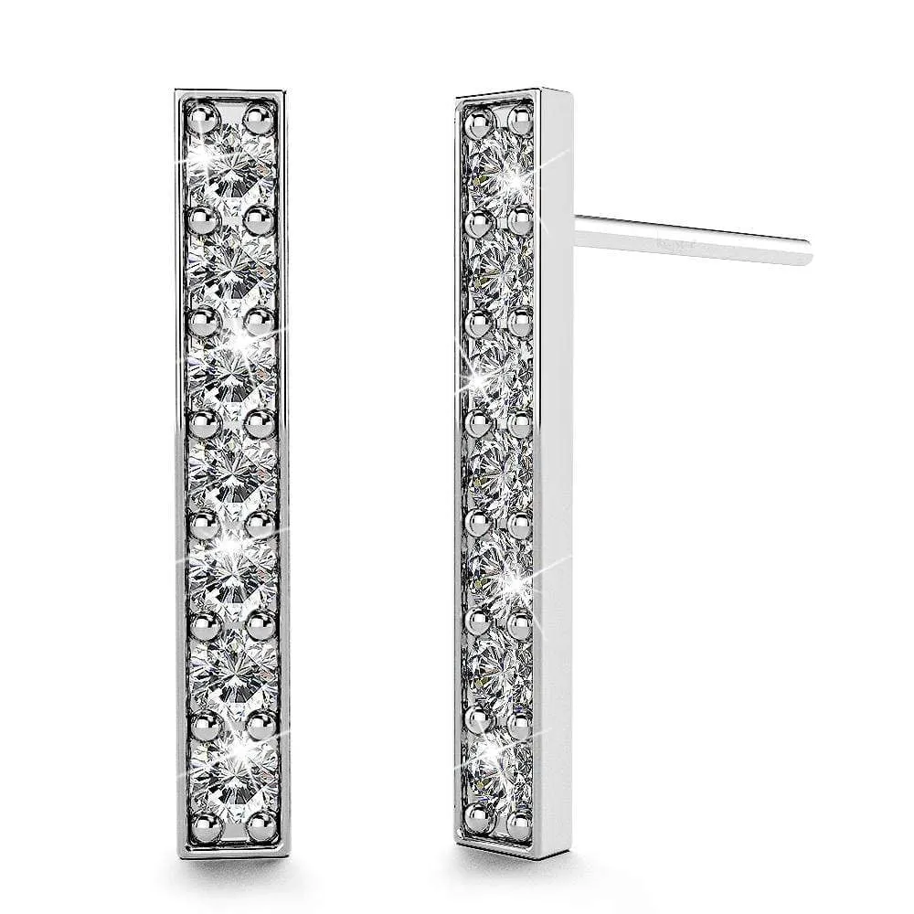 Twinkling Bar Stud Earrings