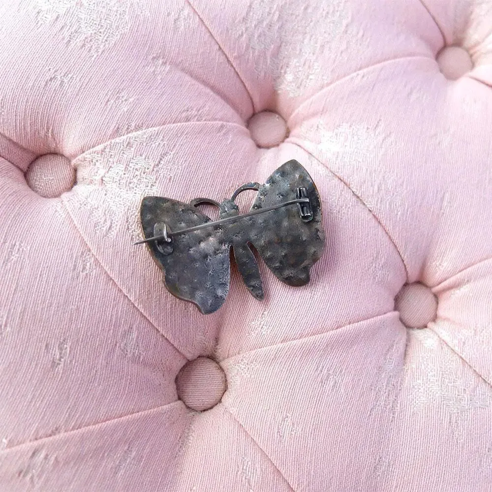 Vintage 1930's Diamanté Butterfly Brooch.