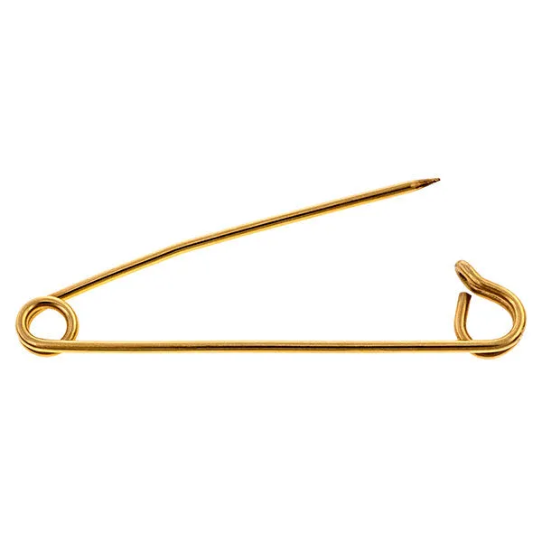 Vintage Yellow Gold Safety Pin