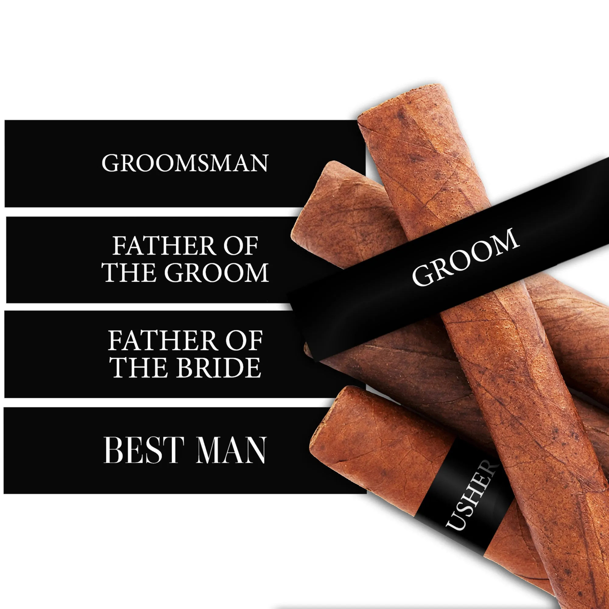 Wedding Party Straight Cigar Bands