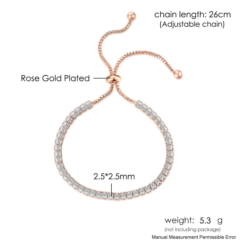 Women's Fashion Simple Single Row Diamond Bracelet